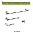 Brushed gold bathroom accessories set hand towel bar and paper holder