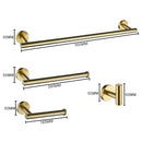 Brushed gold bathroom accessories set hand towel bar and paper holder