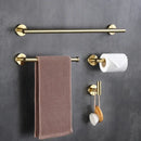 Brushed gold bathroom accessories set hand towel bar and paper holder