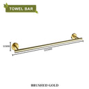 Brushed gold bathroom accessories set hand towel bar and paper holder