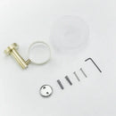 Brushed gold bathroom pendant set with towel bar and paper holder
