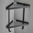 DecorBites™ Brass Bathroom Shower Rack: Brushed Gold Corner Shelf for Bath and Shower Storage