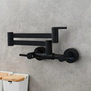 Brushed gold kitchen faucet with foldable spout