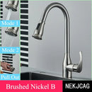 DecorBites™ Brushed Gold Kitchen Faucet with 360° Rotating Spout and Two Outlet Modes