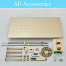 DecorBites™ Brushed Gold LED Thermostatic Shower Faucet Set with Ceiling Rainfall Shower Head
