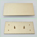 DecorBites™ Brushed Gold LED Thermostatic Shower Faucet Set with Ceiling Rainfall Shower Head