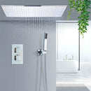 Brushed gold led rainfall shower faucet set for bathroom
