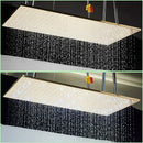 DecorBites™ Brushed Gold LED Thermostatic Shower Faucet Set with Ceiling Rainfall Shower Head