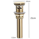 Brushed gold pop-up drain stopper 2-pack – bathroom sink drains