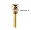 Brushed gold pop-up drain stopper 2-pack – bathroom sink drains