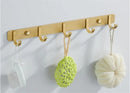Brushed Gold Hook Wall Rack