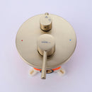 Brushed Gold Round Double Handle Dual Function Bathroom Shower Set