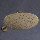Brushed Gold Round Double Handle Dual Function Bathroom Shower Set