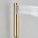 Brushed gold round hand shower bathroom nozzle sprayer