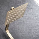Brushed gold shower mixer with rainfall head and handheld spray bathroom