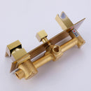 Brushed Gold Square Dual Handle Dual Function Bathroom Shower Set