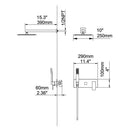 Brushed Gold Square Dual Handle Dual Function Bathroom Shower Set