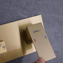 Brushed Gold Square Dual Handle Dual Function Bathroom Shower Set