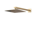DecorBites™ Brushed Gold Rainfall Shower Faucet Set with Dual Handles and Wall Mount