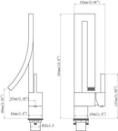 Brushed Gold Square Single Hole Single Handle Bathroom Faucet