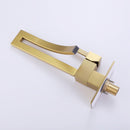 Brushed Gold Square Single Hole Single Handle Bathroom Faucet