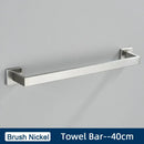 Brushed gold stainless steel bathroom accessories set