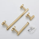 DecorBites™ Brushed Gold Stainless Steel Bathroom Accessories Set - Towel Bar, Toilet Paper Holder, Hooks