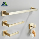 Brushed gold stainless steel bathroom accessories set