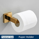 Brushed gold stainless steel bathroom accessories set