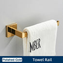 Brushed gold stainless steel bathroom accessories set