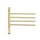 DecorBites™ Brushed Gold Swivel Towel Hanger Total Brass Wall Mounted Bathroom Towel Bar
