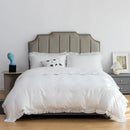 Brushed hotel style white & gray bedding sets bedroom duvet cover