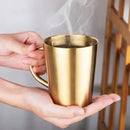 Brushed metallic stainless steel thermal mug set kitchen drinkware