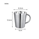 Brushed metallic stainless steel thermal mug set kitchen drinkware