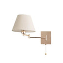 Brushed nickel adjustable rocker arm wall lamp for living room