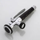 Brushed nickel & chrome kitchen sprayer head with rubber grip