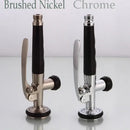 Brushed nickel & chrome kitchen sprayer head with rubber grip