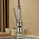 Brushed nickel led color changing kitchen faucet spray head