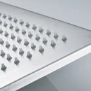 Brushed nickel led rainfall shower head bathroom blue light fixture