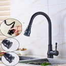 Brushed nickel pull out kitchen faucet stainless steel curved spout