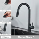 Brushed nickel pull out kitchen faucet with arched spray head