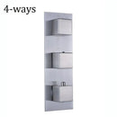 Brushed nickel thermostatic mixer valve bathroom shower control