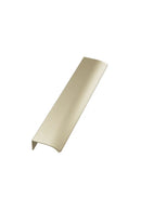 Brushed Gold Textured "Edge Straight" Tab Drawer Pulls