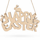 Happy Easter Unfinished Wooden Wall Sign 8.1 Inches