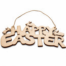 Happy Easter Unfinished Wooden Wall Sign 8.1 Inches
