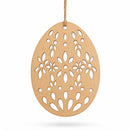 Set of 3 Easter Egg Unfinished Wooden Flowers Ornament 3.15 Inches