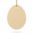 Set of 3 Easter Egg Unfinished Wooden Flowers Ornament 3.15 Inches