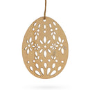 Set of 3 Easter Egg Unfinished Wooden Flowers Ornament 3.15 Inches