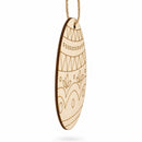 Set of 3 Easter Egg Unfinished Wooden Ornament 4.3 Inches