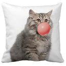 Bubble black cats white square cushion cover living room pillow case